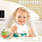 Bamboo Forks Set, 30 Sets Disposable Cutlery, Detachable 3 in 1 Bamboo Spoons - Image 2