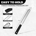 Zester Grater with Protective Cover – Fine Stainless Steel Lemon Zester cheese - Image 2