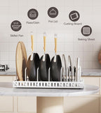 Lozovin Pull Out Pots and Pans Organizer Under Cabinet, Sliding Lid Holder and - Image 6