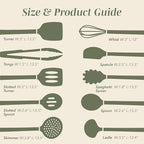 COOK WITH COLOR Silicone Cooking Utensils, Kitchen Utensil Set, Cooking Utensils - Image 6
