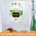 Drink Dispenser With Spigot, 1 Gallon Glass Drink Dispensers - Image 6