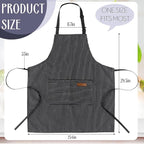 Handepo 12 Pcs Cotton Aprons for Women Men - Image 2