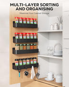 Nieifi Spice Rack Wall Mount, 4 Pack, Screw or Adhesive Installation, Spice - Image 2