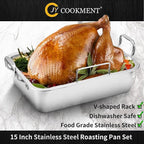 15 Inch Stainless Steel Roasting Pan - Image 3