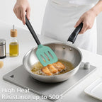 Coukre 3 Pack Silicone Spatula Set, High Heat Resistant, Fish Spatula, Solid & - Image 4