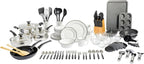 Gibson Home 95 Piece Kitchen in a Box Pots and Pans Cookware, Plates and Bowls by GibsonHomewares