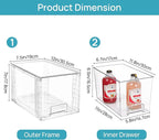 Vtopmart 4Pack Large Stackable Kitchen Pantry Storage Drawers, Acrylic Drawer - Image 2