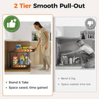 Sevenblue 3 Pack Under Sink Organizer, 2 Tier Slide Out Bathroom Cabinet - Image 3
