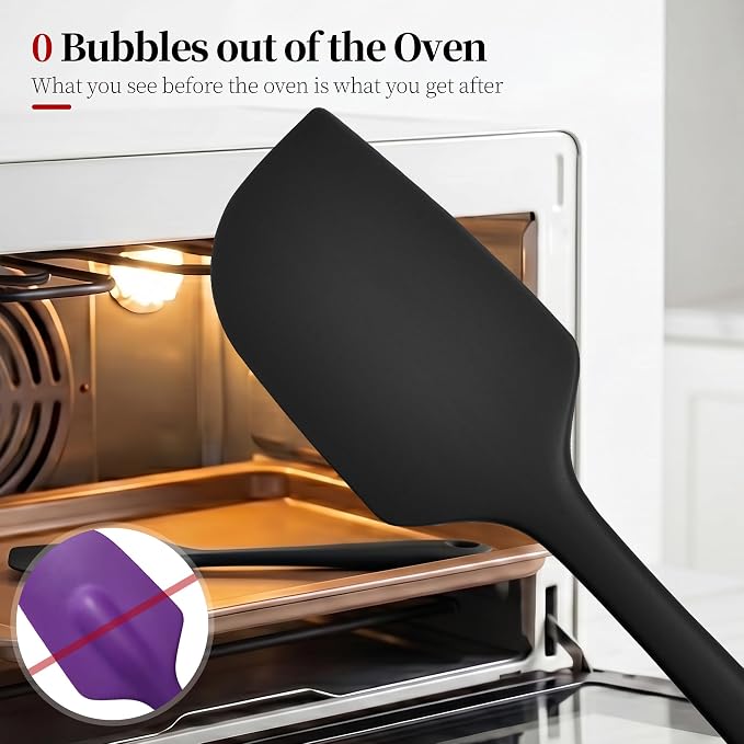 600ºF Heat Resistant Spatulas, High Heat Food Safe Semless Kitchen Silicone - Image 4
