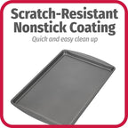 GoodCook Everday Nonstick Carbon Steel 17 x 11-Inch Baking Sheet Set, 2 Pack – - Image 4
