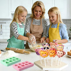Juome Cake Pop Mold Kit, 2 Pack 16 Cavities Animal Shape Cakesicle Molds - Image 7
