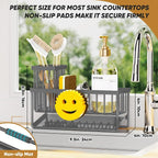 Sponge Holder for Kitchen Sink, Smiley Face Sink Caddy - Image 2