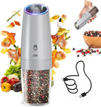 CIRCLE JOY 2-Speed Gravity Electric Pepper Grinder, Rechargeable Salt Grinder by CIRCLEJOY