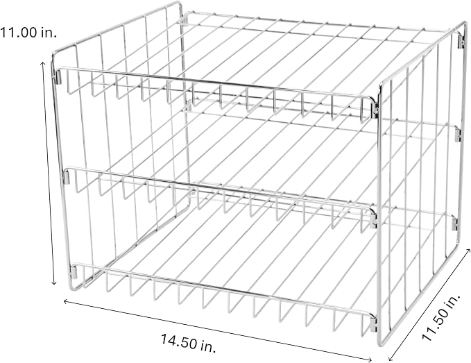 Kitchen Details 3 Tier Can Organizer | Chrome Steel Canned Food Storage Rack | - Image 2