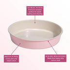 Paris Hilton Nonstick Carbon Steel Bakeware Collection, 9-Inch Round Cake Pan - Image 5