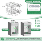 2-Tier Pull Out Cabinet Organizer, Soft Close Cabinet Slide Out Shelves - Image 3