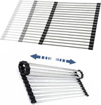 CHIRISEN Expandable Large Roll Up Dish Drying Rack, Foldable Over The Sink Dish by CHRISEN