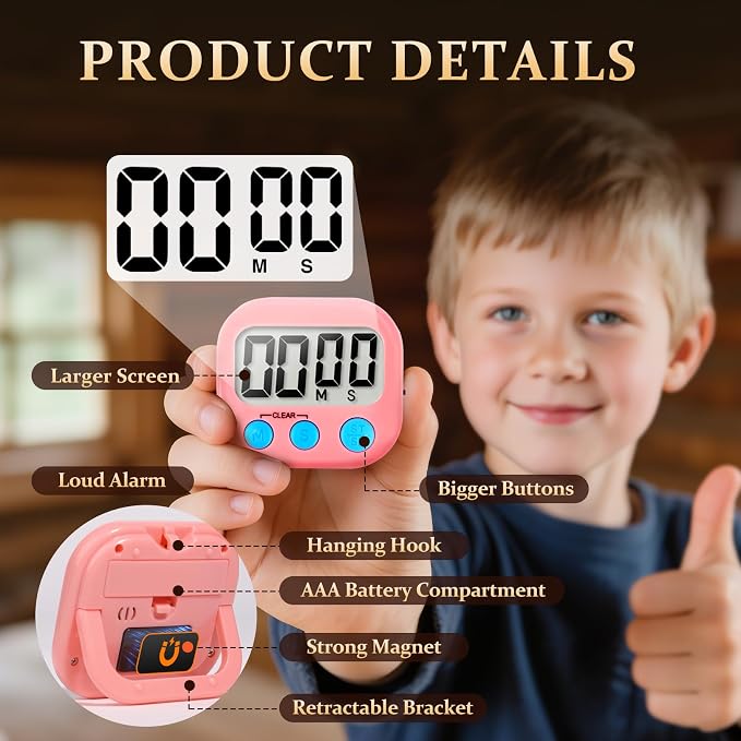 24 Pack Digital Kitchen Timer Small Classroom Timers - Image 5