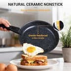 Ammeloo 21 Pcs Pots and Pans Set Non Stick, Ceramic Kitchen Cookware Set - Image 4