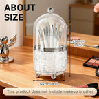 Makeup Brush Holder with Lid, Cosmetic Tools Organizer with Cover, 360° - Image 7