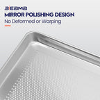 BIEAMA 6 Pack Half Size 18" x 13" Aluminum Baking Sheet Pan Perforated - Image 4