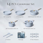 CAROTE Ceramic Cookware Set Nonstick, Non-Toxic & PFAS-Free, Dishwasher - Image 2