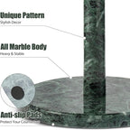 Koville Italian Natural Marble Paper Towel Holder Countertop, Genuine Stone - Image 2