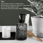 Glass Soap Dispenser with Black Plastic Pump, 12oz Refillable Liquid Hand Soap - Image 7