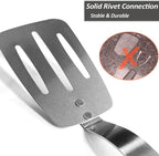 Stainless Steel Flexible Spatula Slotted Turner, XiaoZu Thin Metal Spatula - Image 9