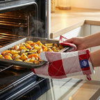 Encasa XO Heat Resistant 100% Cotton Oven Glove & Potholder Set - Image 7