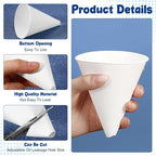 SiliFine 25 Pcs Paper Funnels for Motor Oil 6 oz Disposable Engine Oil Funnel - Image 3