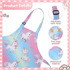 2 Pack Kids Apron, Cute Cooking Aprons, Waterproof Art Apron - Image 3
