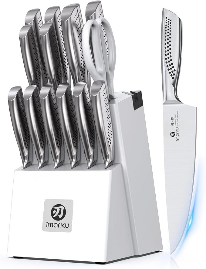 imarku® Knife Set, Japanese HC Stainless Steel 15 PCS Kitchen Knife Set by imarku