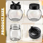 Zhehao 24 Pieces Plastic Spice Containers Plastic Spice Bottles Clear Reusable - Image 2