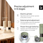 LARS NYSØM Electric Salt and Pepper Grinder Set I Automatic Salt and Pepper - Image 2