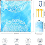 WIWIGO Beach Blanket Waterproof Sandproof Beach Mat 79" X 83"/10'x9'for 2-8 - Image 2