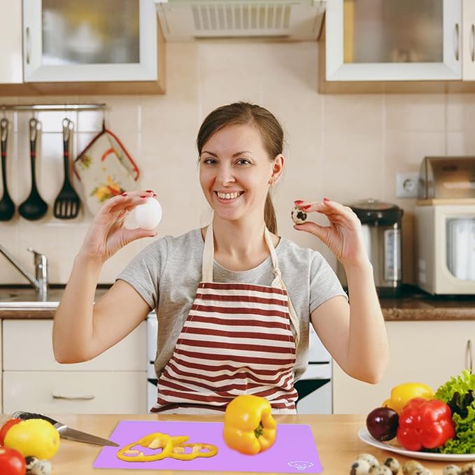 ZVP Plastic Cutting Boards for Kitchen, Flexible Cutting Mats, Colorful - Image 6