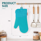 YUTAT Silicone Oven Mitts, High Heat Resistant Up to 500 Degrees, Waterproof - Image 4