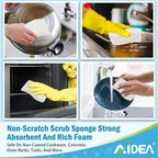 AIDEA Non-Scratch Scrub Sponge-6Count, Sponges Kitchen, Natural Sponge - Image 7