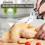 ANDONG Heavy Duty Kitchen Scissors, Professional Poultry Shears, Cooking - Image 8