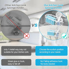 2-in-1 Sponge Holder for Kitchen Sink, Sink Caddy Kitchen Sink Organizer - Image 3