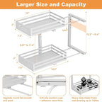 Under Sink Organizer, 2 Tier Under Sink Organizers and Storage, Adjustable - Image 3
