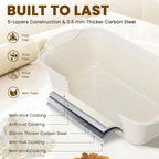 Kikcoin 22 PCS Nonstick Baking Pans Set, Stackable Bakeware Sets - Image 3