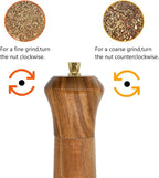Wooden Salt and Pepper Grinder Set, Manual Salt and Pepper Mill, Acacia wood - Image 5