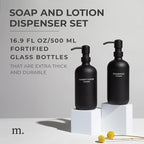 MaisoNovo Soap Dispenser 2-Piece Set | 16.9oz Black Bottles - Image 2