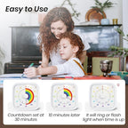 Yunbaoit Visual Timer with Protective Case, Rainbow Disk 60 Minute Countdown - Image 3