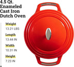 Lodge USA Enamel 4.5 Qt Enameled Cast Iron Dutch Oven - Image 6