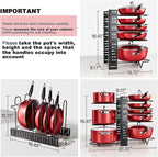 MUDEELA 8-Tier Pots and Pans Organizer under Cabinet, 16.61" Height Light Duty - Image 2