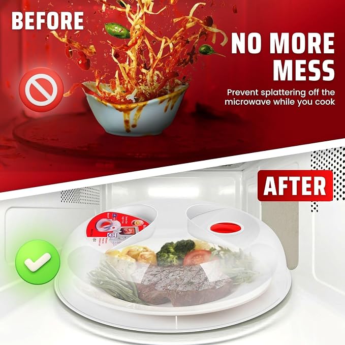 Flexzion 10 Inch Small Microwave Splatter Cover - Image 6