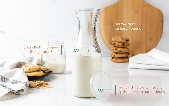 Kook Glass Carafe, Mimosa Bar Supplies, Carafe Pitchers - Image 3